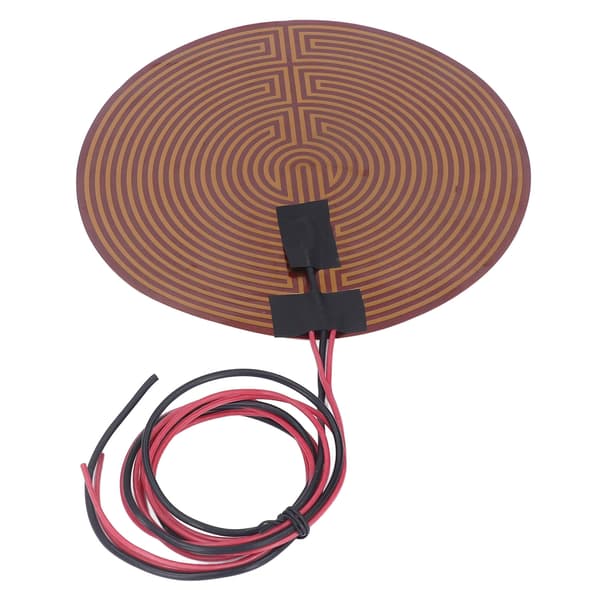 PI Polyimid Varmelegemefilm 220mm Diameter Hurtig Opvarmning 100K Termistor Stærk Selvklæbende til 3D Printer DC24V 180W