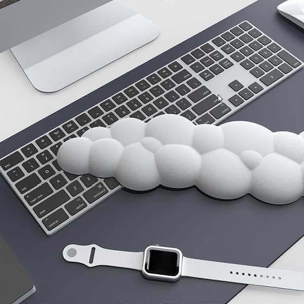 Skyformet tastatur- og musehåndleddsstøttepute Musematte Anti-skli base, perfekt for kontor- og spillmusematte oransje orange