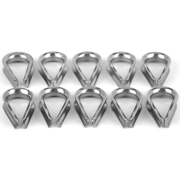 4MM Rostfritt Stål Båt Vajer Klämmor Kabel Skyddsring Fasta Kauser Clips