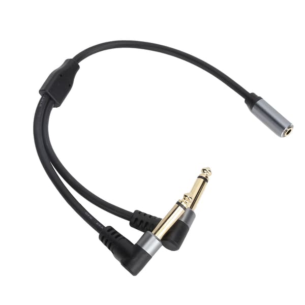 3,5 mm hun til 6,35 mm han stereo lydadapterkabel til mixermikrofon