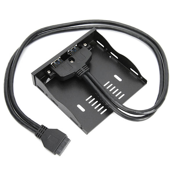 USB 3.0 Floppy Bay Frontpanel 19 Pin til 2 Port USB 3.0 Interface Hub