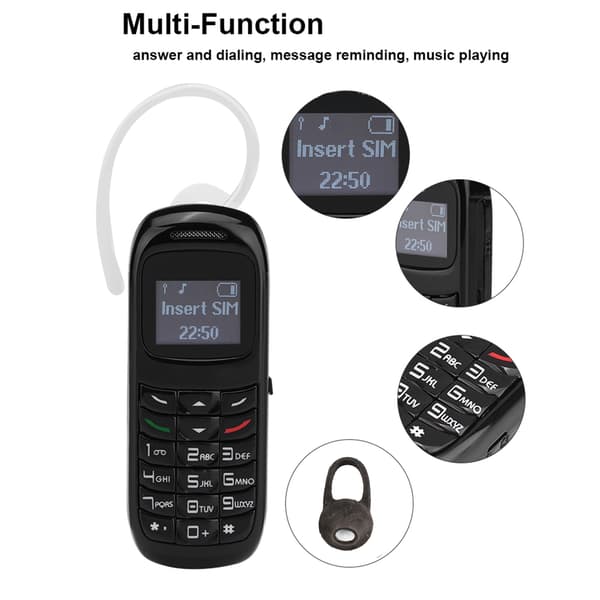 Mini Bluetooth-hodetelefoner med SIM-støtte 300mAh batteri