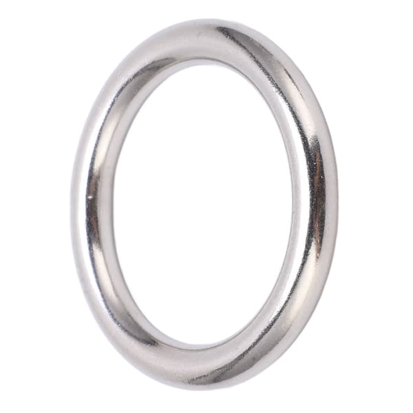 Rustfri stål svejset O-ring 10x60 mm til navigation, dykning, hængekøjer og tasker