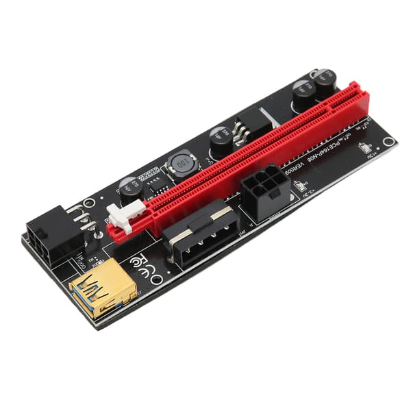 PCIE Riser 4 FP Kondensatorer 6P Interface Strømforsyningsadapterkort
