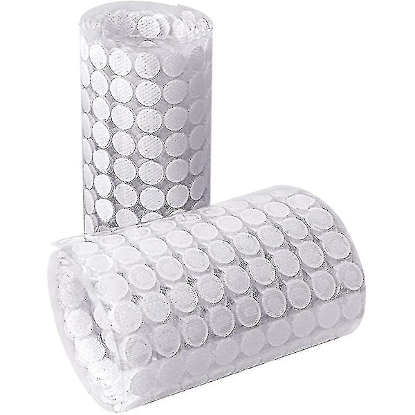 1000 stycken 10 mm prickar självhäftande 500 par självhäftande prickar White