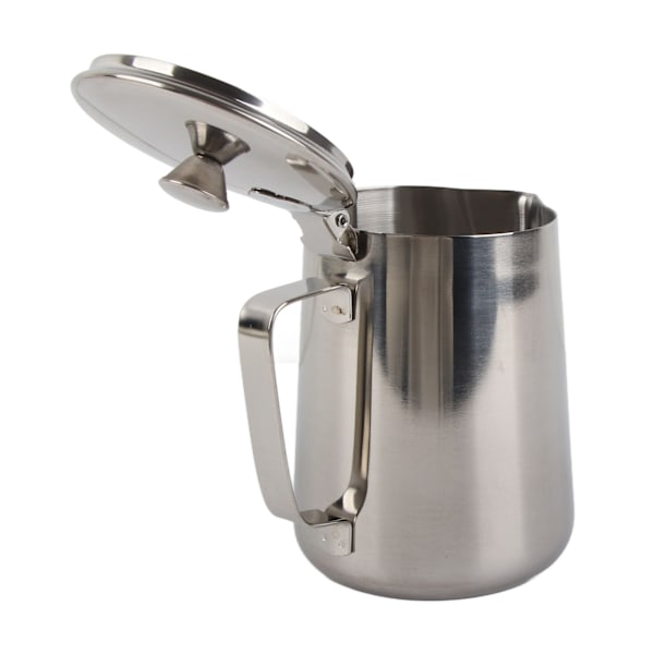 Melkepitcher i rustfritt stål med lokk for Latte Art - 1000 ml kaffekopp