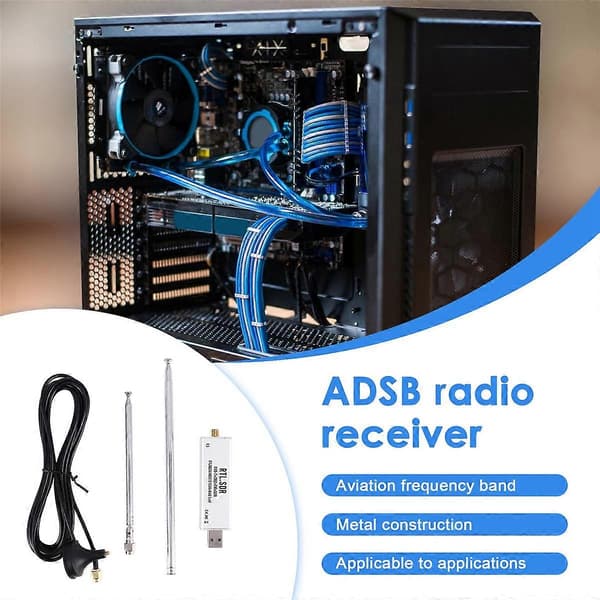 RTL SDR-mottaker V3 RTL2832U 0,1MHz-1,7GHz TCXO SMA-mottaker med antenne