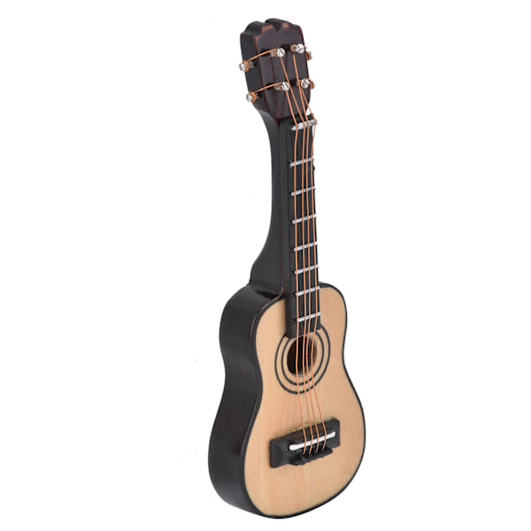 Dockhus Miniatyr Trägitarr i Skala 1:12, Mini Gitarr Display Modell Klassisk Gitarr