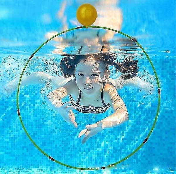 【DENGTU】Poolspel för barn, Poolspel - Poolring, Poolspel för simträning (grön)