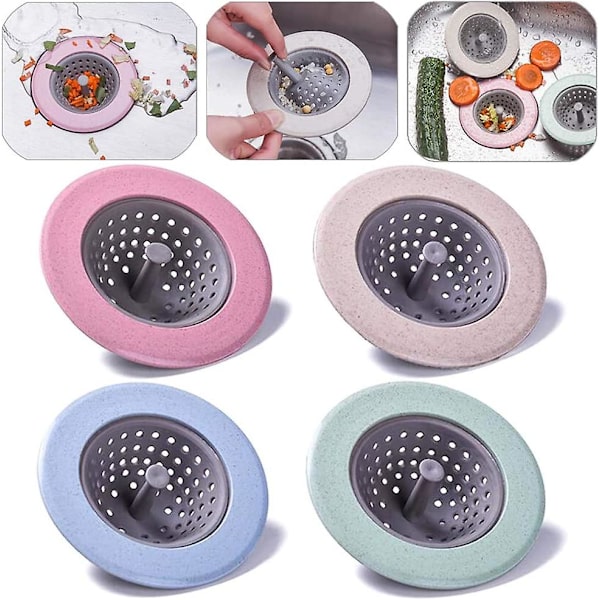 4 delar sil avloppspropp sil Pink