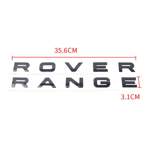 Range Rover kiiltävän musta tekstimerkki eteen tai taakse