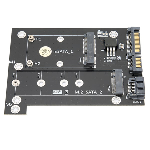 MSATA M2 NGFF SSD til Dual SATA3 Adapterkort Høyhastighetskonverter Datatilbehør