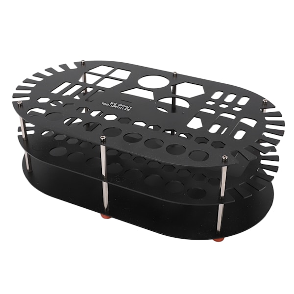 Desktop Organizer Rack Værktøjsopbevaringsstativ af aluminiumslegering til modelbiler Sort