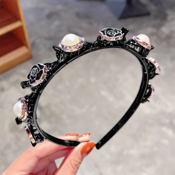 Ins net röd pärla strass hårbåge style 24