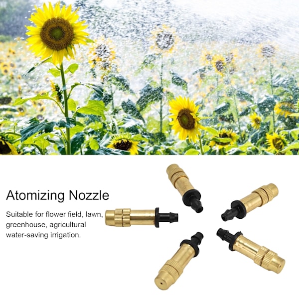 100 st Koppar Atomiserande Droppbevattningsmunstycken för 4/7 Slang med Enkel Krokdesign