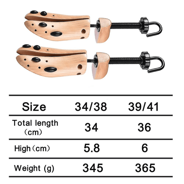 1 par massivt trä Lotus Shoe Support Shoe Expander Spring Wood