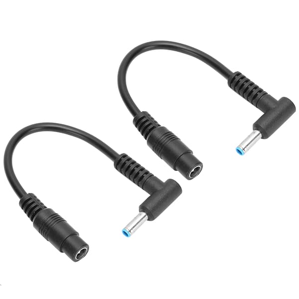 2 stk. 5,5x2,1 mm til 4,5x3,0 mm strømadapterkabel til HP bærbar computer