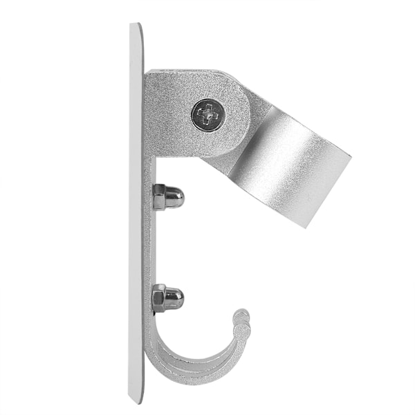 Justerbar Silver Aluminium Duschmunstyckeshållare med Krokfäste