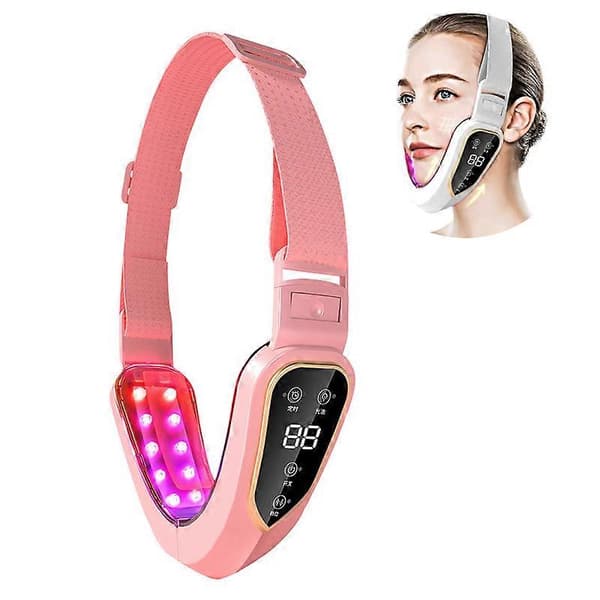 Massager Ansiktslyft LED Fotonterapi Ansiktsbantning Vibration Dubbelhaka V-lyft Ansiktsvit[dt]