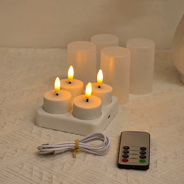 Ladattavat teevalot, 12 kpl. Ladattava 4- With cup remote control