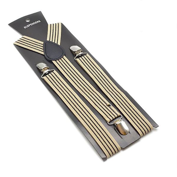 Hängslen elegant randig flerfärgad - Välj färg Beige