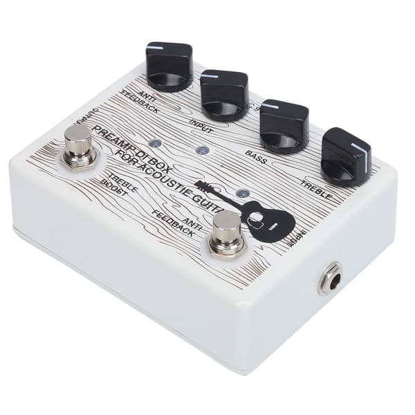 Gitarrpedal Elektrisk Förförstärkare Portabel LED-indikator Aluminiumlegering DC9V
