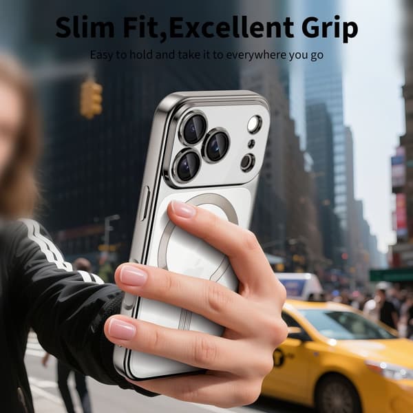 Tech-Protect iPhone 17 Pro Max Kuori MagSafe MagFlex Shiny Silver Silver, Transparent 60