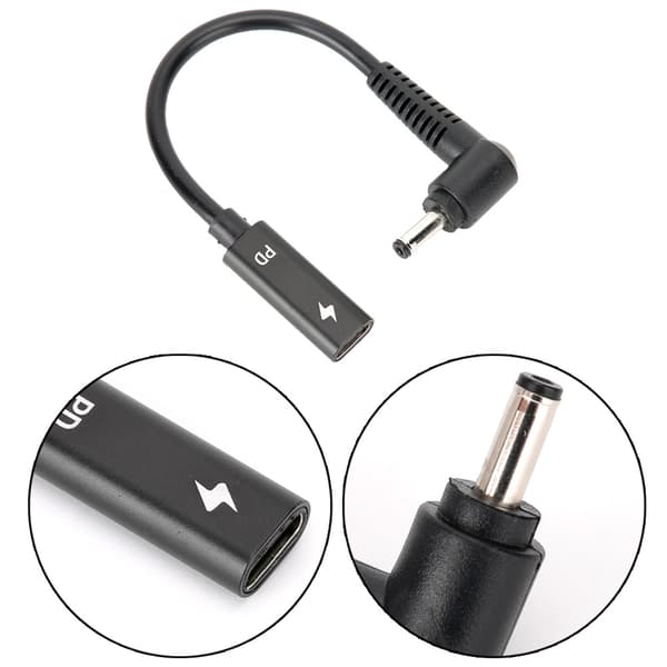 USB C PD Opladerkabel 4.0x3.5mm Barrel Connector til ASUS Laptop
