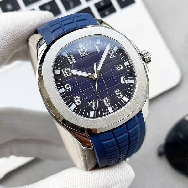 Herremode Quartz Ure Gummirem Luksus Armbåndsur Klassisk Herrearmbåndsur blue