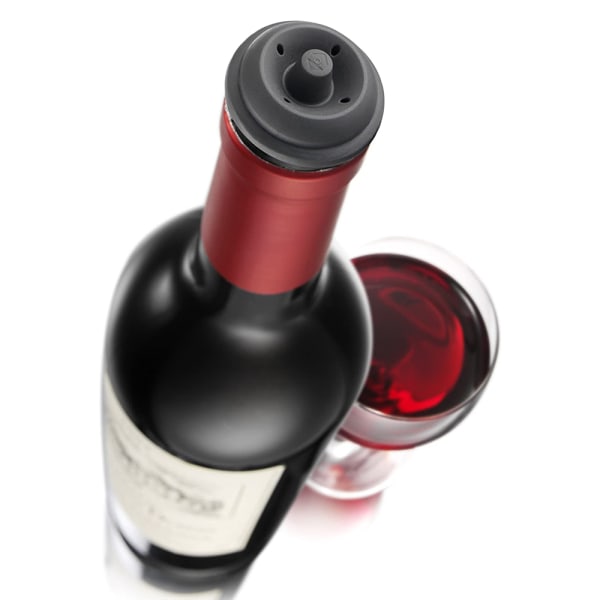 Vacu Vin Wine Saver Vakuumstoppere - Sett med 6, Flerfarget, for