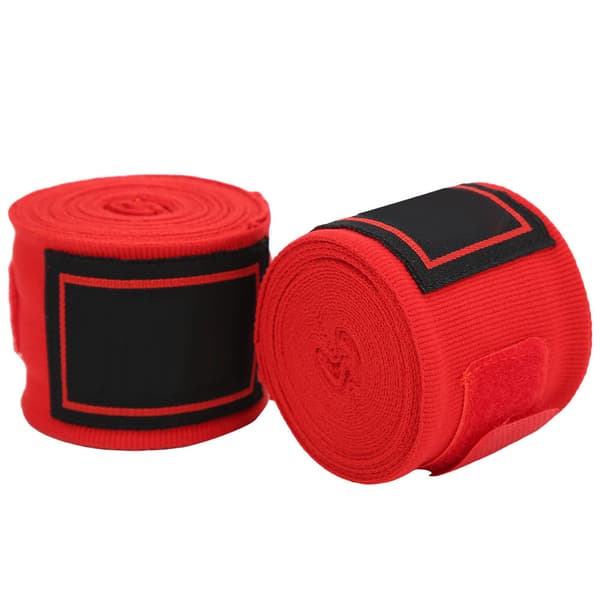 1 Par BN Elastiska Boxningsfixeringsbälte Sanda Muay Thai Handwraps Handledsbandage Sport Skyddsutrustning Röd