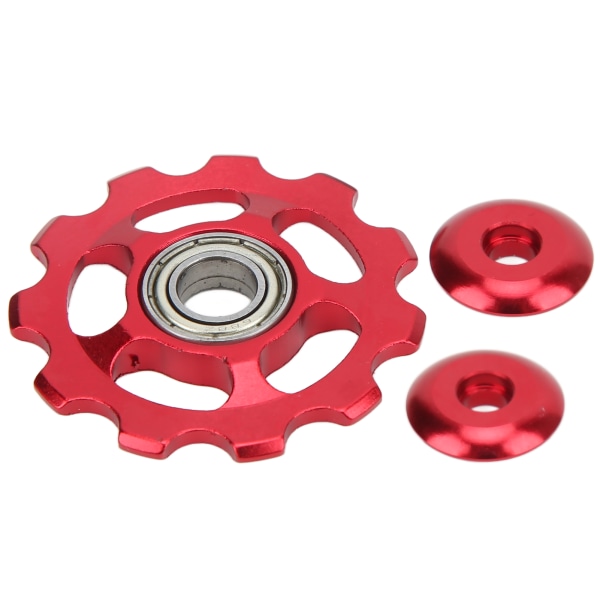Aluminiumslegering 11T sykkelkrank - rød farge, utskiftbart svinghjul styrehjul for sykkelkomponenter.