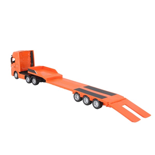 Alloy Engineering Fladvognstrailer Legetøj 1 50 Skala Statisk Model Orange til Børn Over 8 År