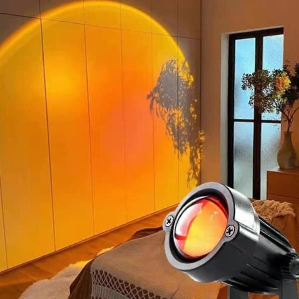 Indstilling til solregnbueprojektionslampe USB-atmosfære LED-natlysbaggrund Sunset light