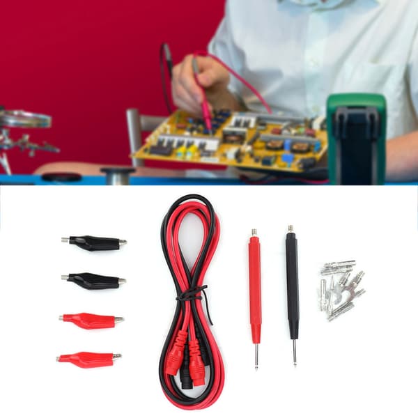 6 i 1 Multifunktionelt Digitalt Multimeter Testledning Probe Wire Pen Kabel Alligator Clip Sæt