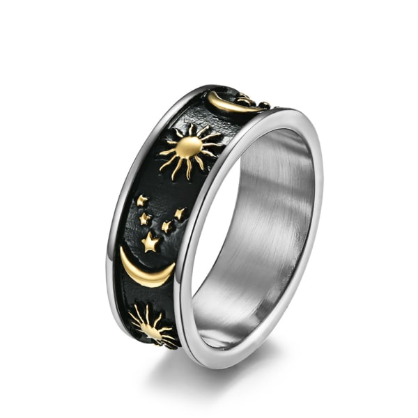 Moon Star Sun Spinner Fidget Ring Storlek 6-11 D 5