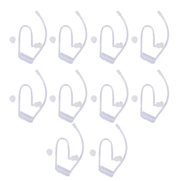 Akustiskt hörsnäcksrör för Walkie Talkie Headset 10-pack
