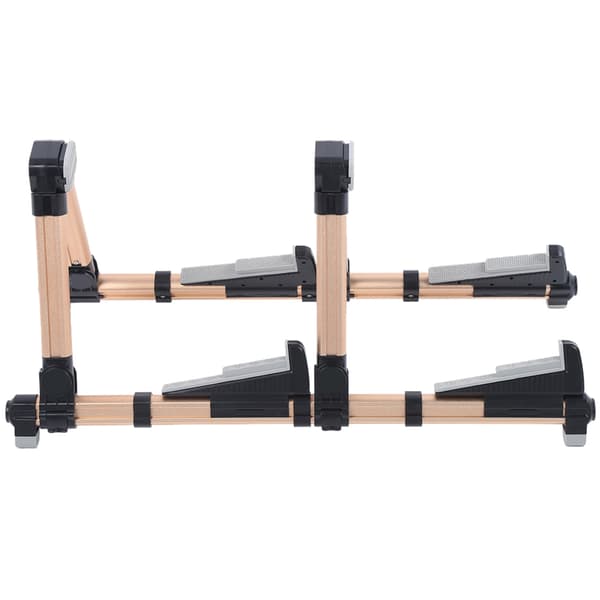 Dubbelt Vertikalt Hopfällbart Gitarrställ Universal Ukulele Bas Golv Rad Musikinstrument