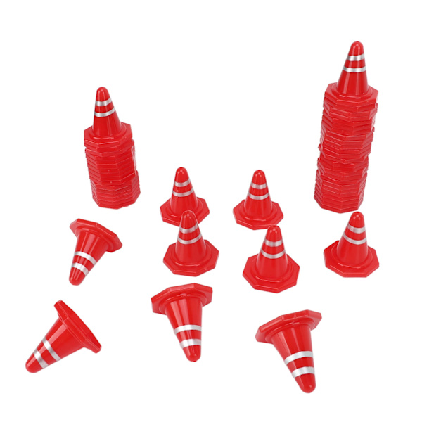 50 stk. Mini trafikkjegleleker for barn - Miniatyr trafikkjegler for barns RC fjernstyrte biler og fotballtrening