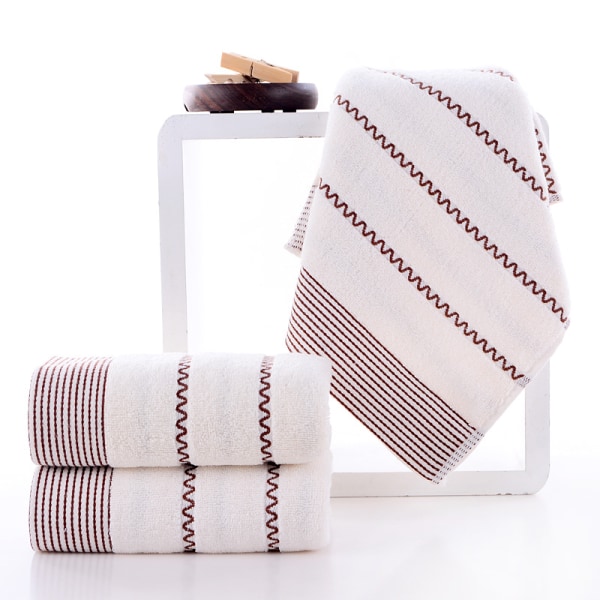 3-delad set av ren bomullshandduk, ansiktshandduk white 3pcs