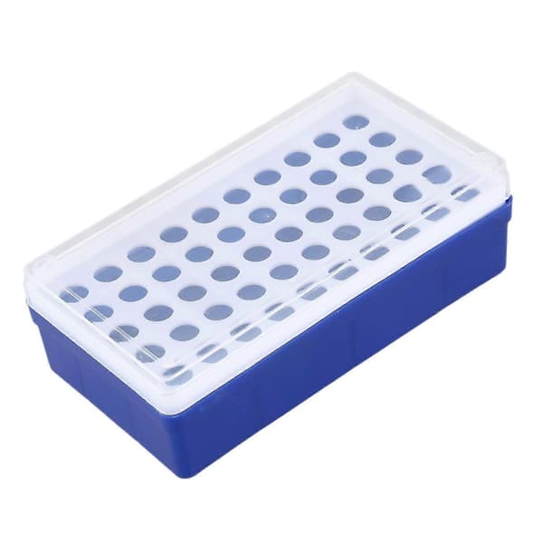 Laboratorielabb Plast 50 Hylsor 1,5 ml Centrifugrör Stativ Hållare Låda