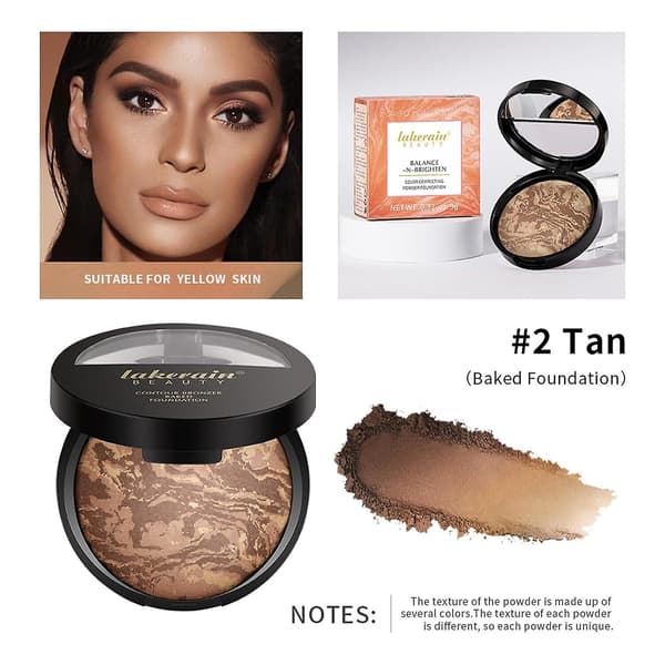 Bagte Matte Foundation Makeup Lysner, Dækkende Pudder Foundation Makeup Cover