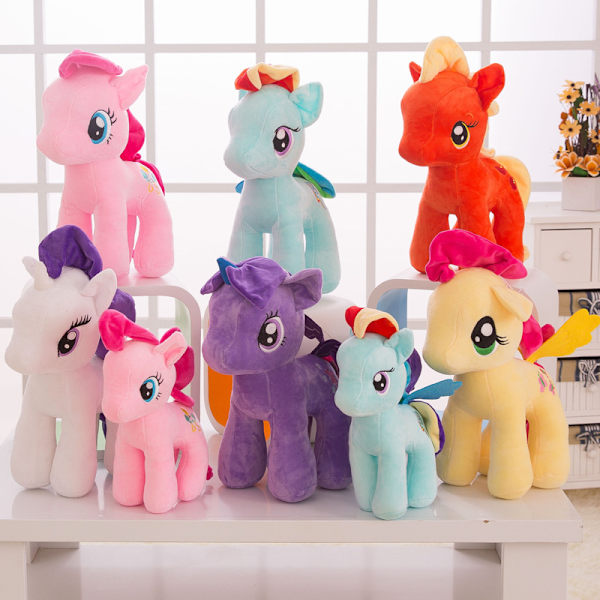 Klassisk ponny poly plyschleksak orange pony 40cm