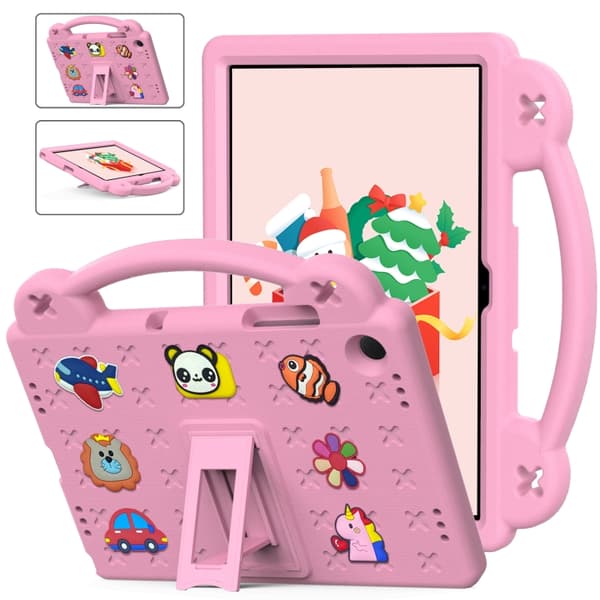 Kompatibel med Samsung Galaxy Tab A9+ / A11+ Støtsikkert EVA-deksel med støtte for barn Rosa