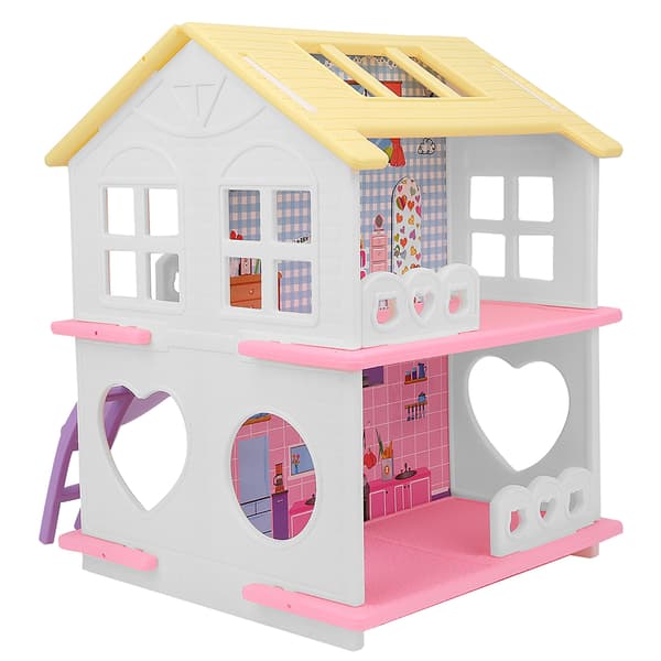 Miniatyr Dockhus DIY Leksaker Barn Monterar Dockhus Babyleksak Pojke Flicka Gåva