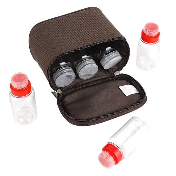 Bärbar BBQ Organizer Väska Kryddburkar Kryddflaskor Set