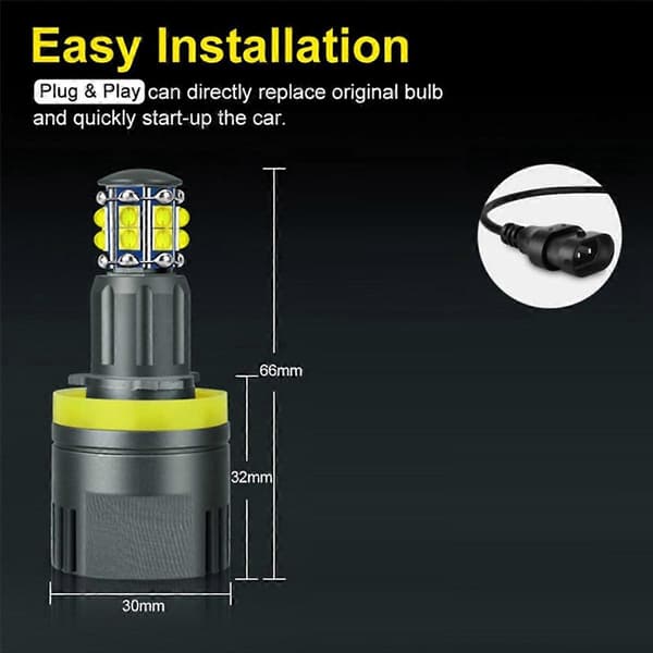 [DT]H8 frontlyspære 6000K 120W LED Angel Eyes lys Canbus for E60 E61 E63 X5 E70 X6 E71 E90 E91 E92