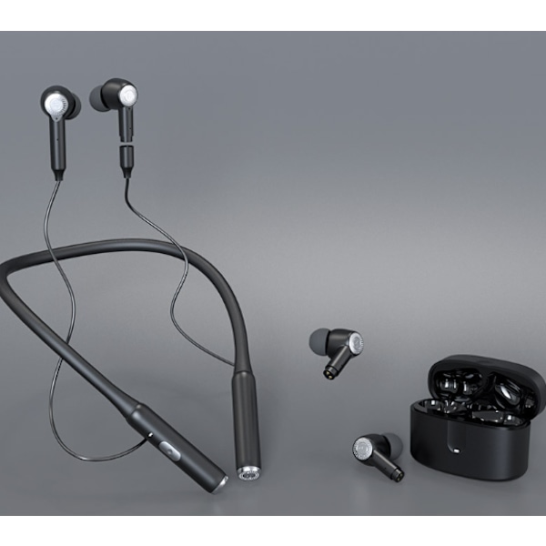 Trådlösa hörlurar Bluetooth 5.3 Svart