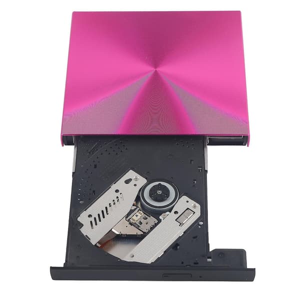 [DT]Dvd Cd-brenner Usb 3.0 Ekstern Brenner Leser Spiller Opptaker Driver For Bærbar PC Rose Rød