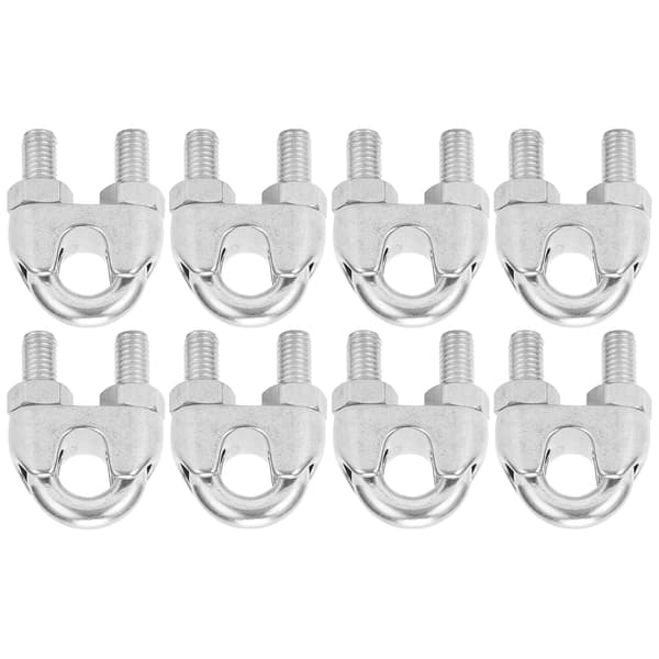 8 stk 3/8 tommer M10 rustfritt stål vaierklemme U-bolt salfeste